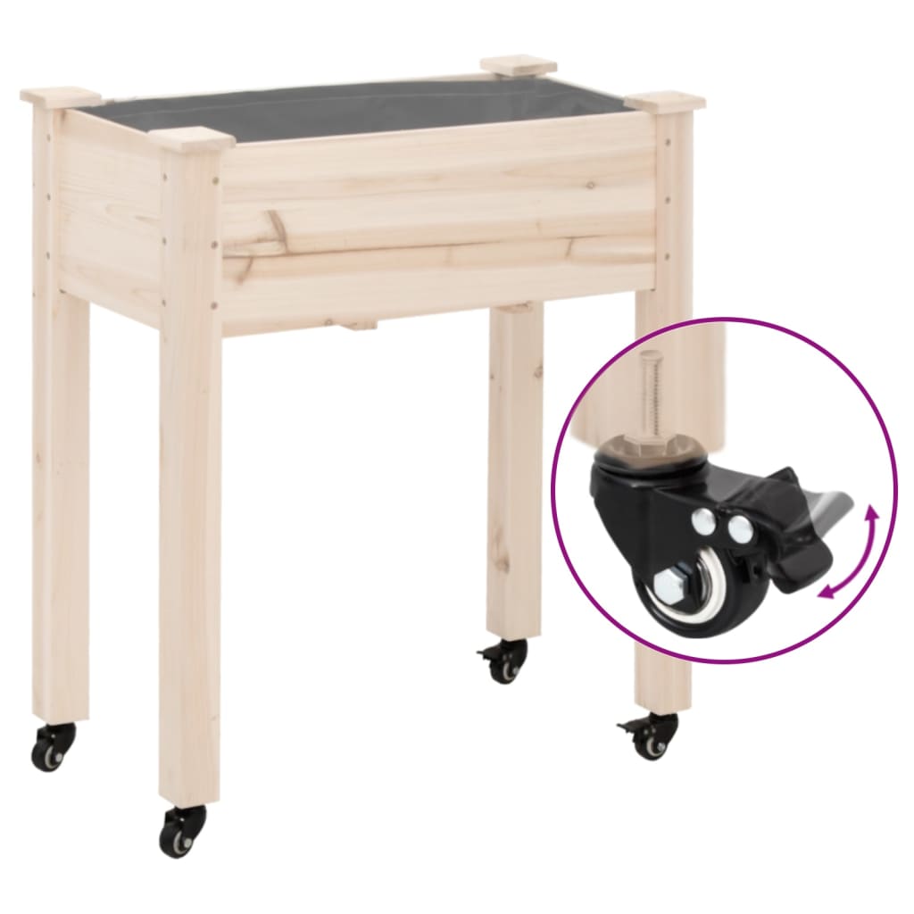 Maison Exclusive - Rollen Für Pflanzkübel 4 Stk. Schwarz 8x3,5x8