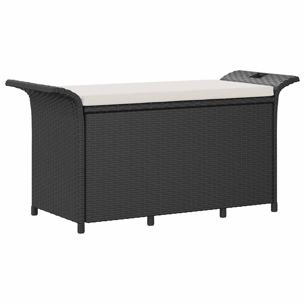 Maison Exclusive - Gartenbank Mit Kissen Schwarz 116x46x57 Cm Pol