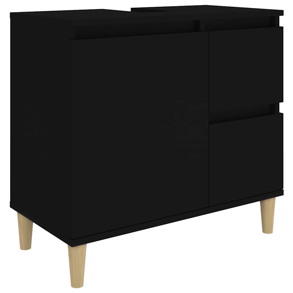 Maison Exclusive - Badschrank Schwarz 65x33x60 Cm Holzwerkstoff