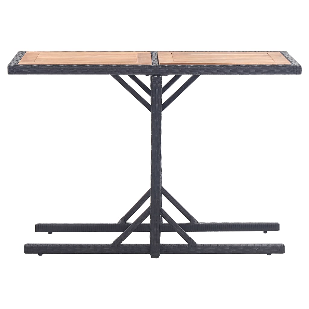 Maison Exclusive - Gartentisch Schwarz Massivholz Akazie Und Poly