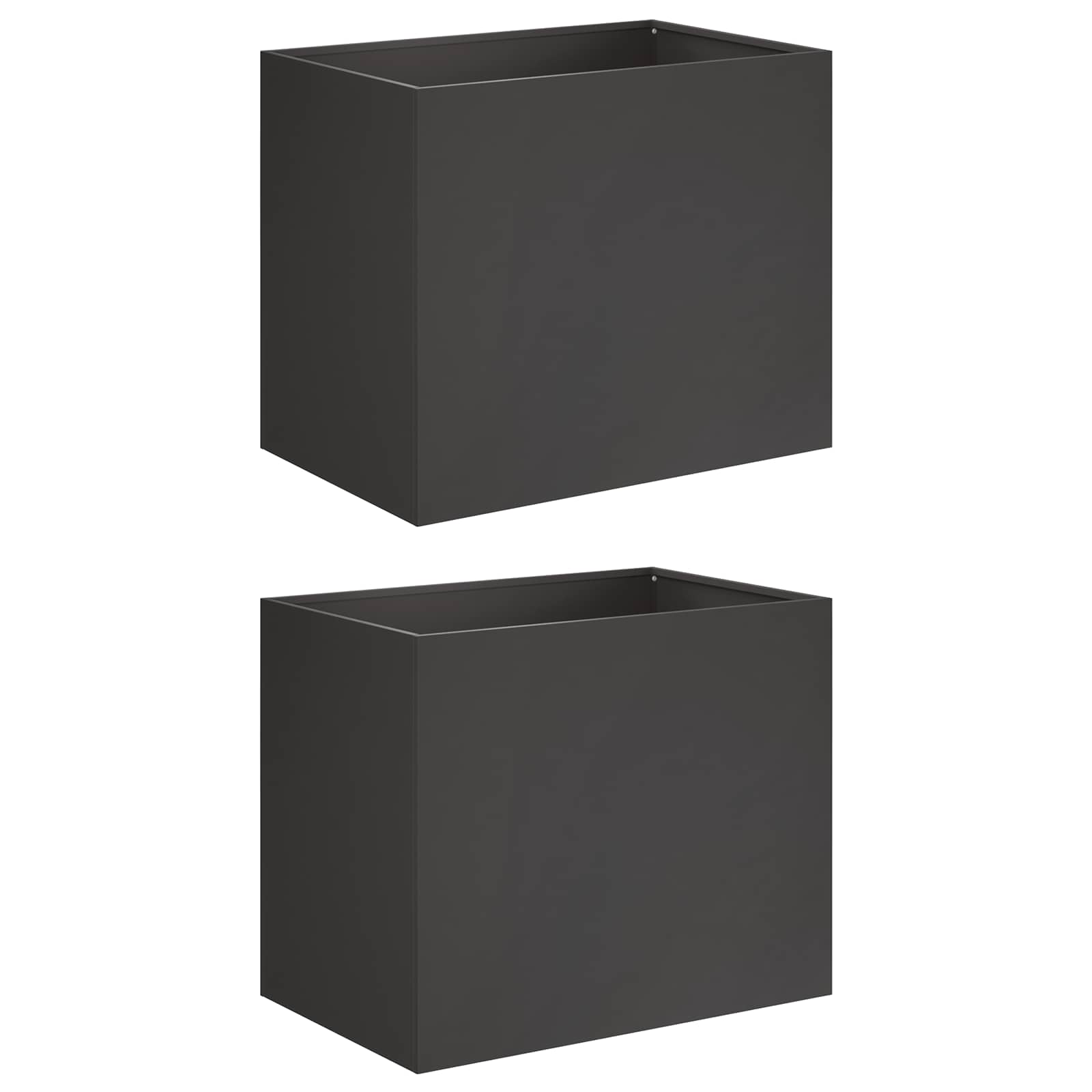 Maison Exclusive - Garten-pflanzgefäß 2 Stk. Schwarz 60 X 40 X 50