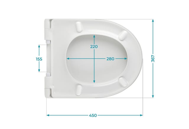 Calmwaters WC-Sitz Für Keramag Renova Nr. 1 D-Form Absenkautomatik 26ZZ3550