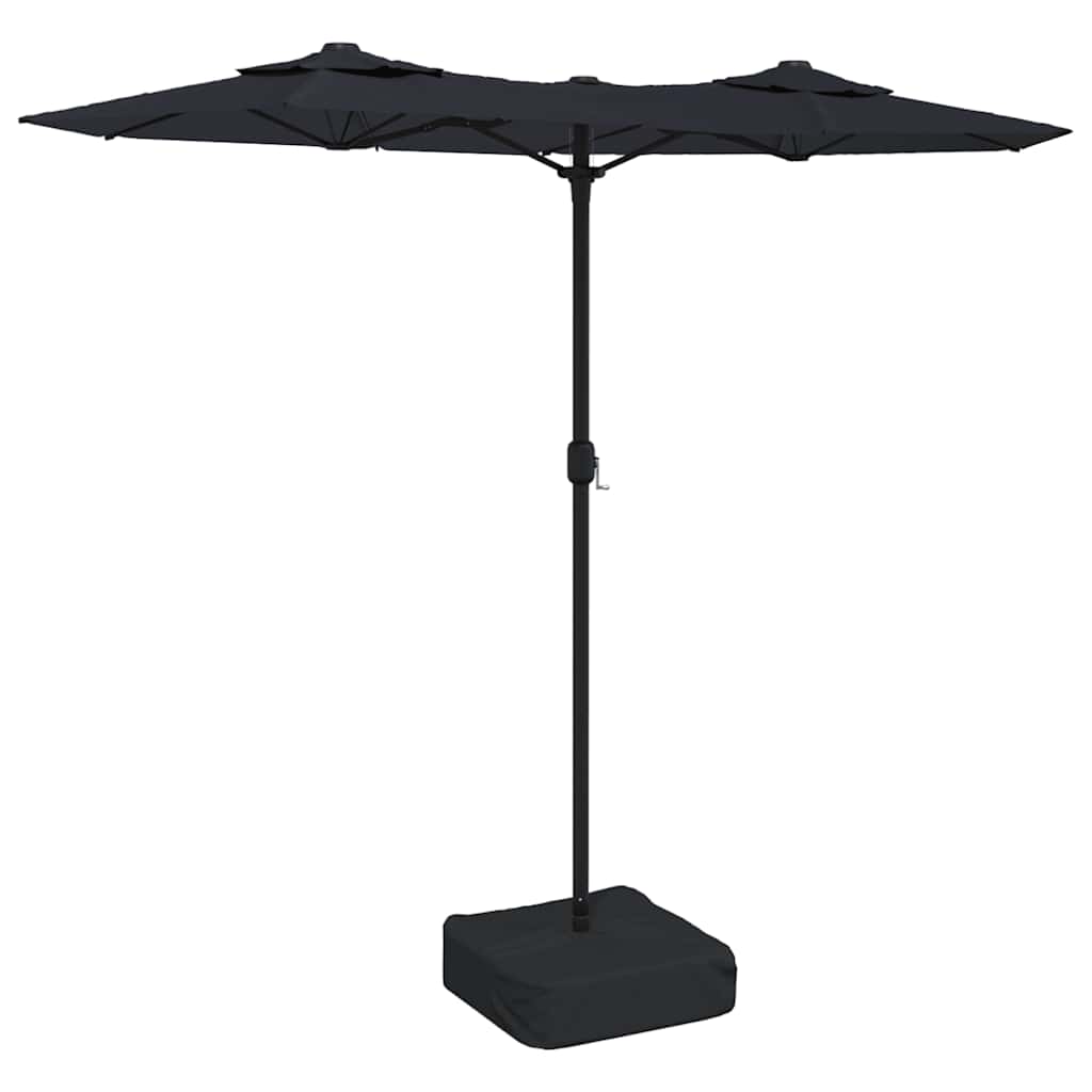 Maison Exclusive - Doppel-sonnenschirm Schwarz 316x145 Cm