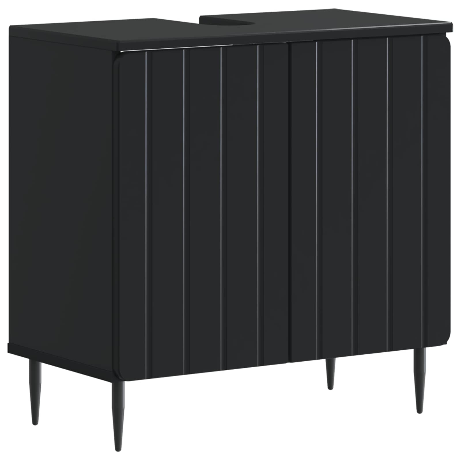 Maison Exclusive - Waschbeckenschrank Zwolle Schwarz 59,5 X 31,5