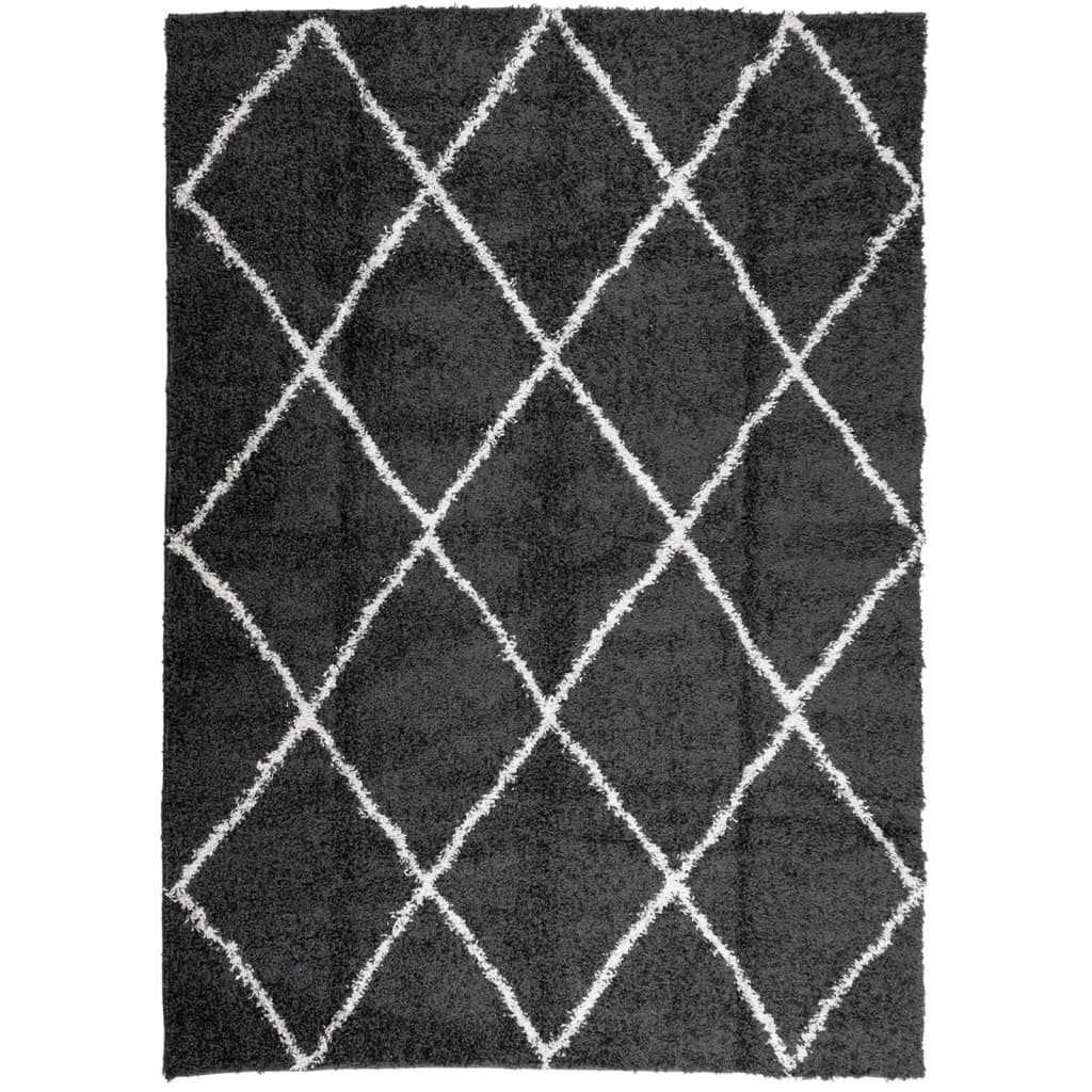 Maison Exclusive - Teppich Shaggy Hochflor Modern Schwarz Und Cre