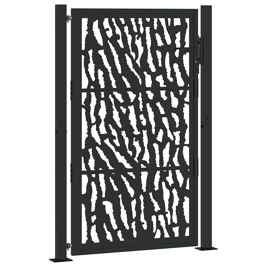 Maison Exclusive - Gartentor Schwarz 100x150 Cm Stahl Trace Desig