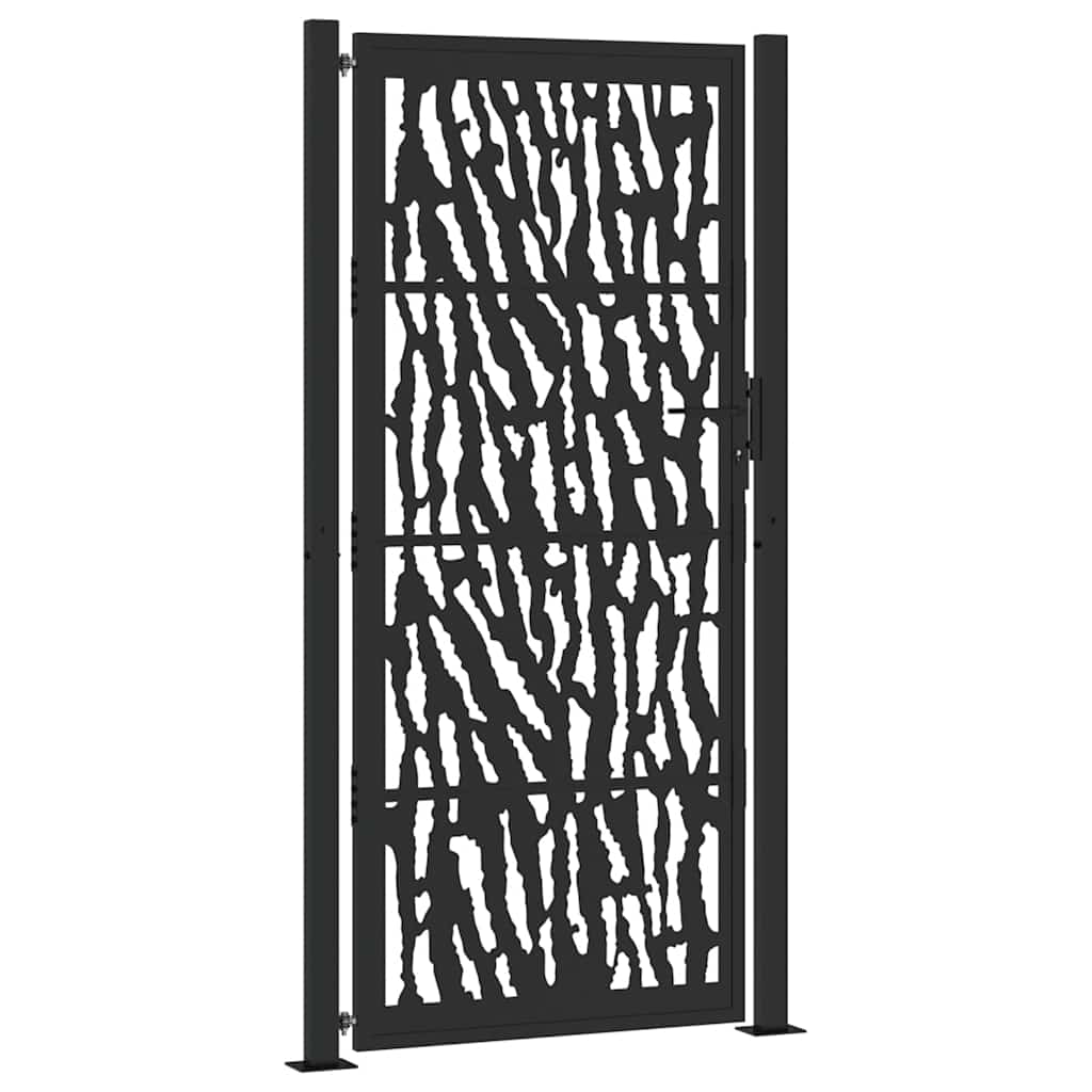 Maison Exclusive - Gartentor Schwarz 100x200 Cm Stahl Trace Desig