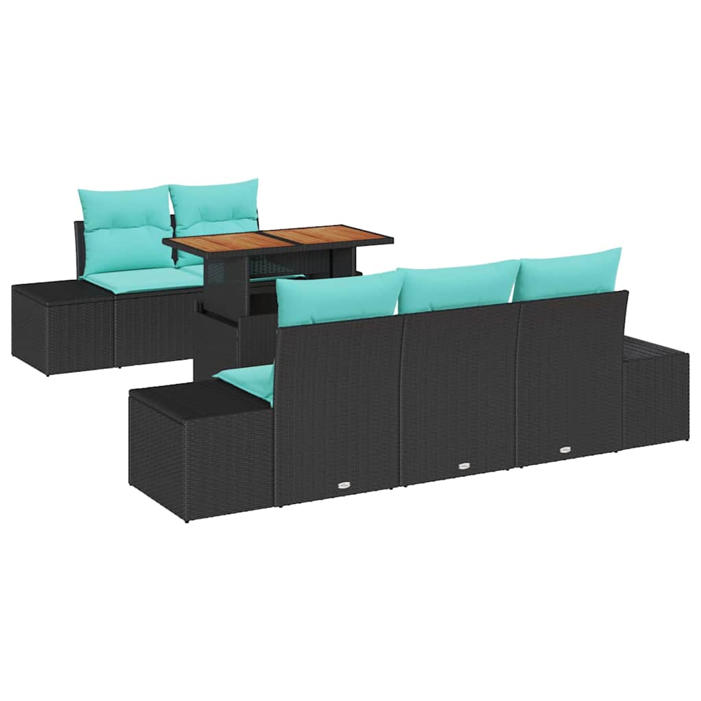 Maison Exclusive - Garten Essgruppe 6 Stk. 5-sitzanzahl Schwarz U