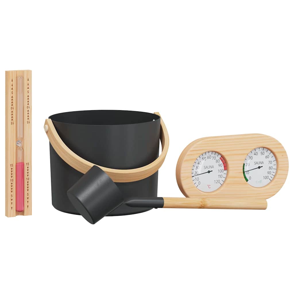 Maison Exclusive - Sauna Zubehör Set 4 Stk. Schwarz