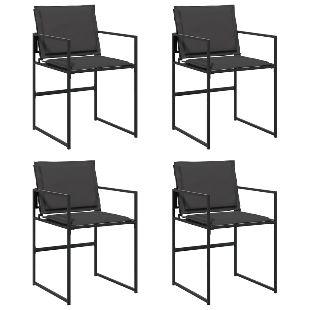 Maison Exclusive - Gartenstühle Mit Kissen 4 Stk. Schwarz Stahl U