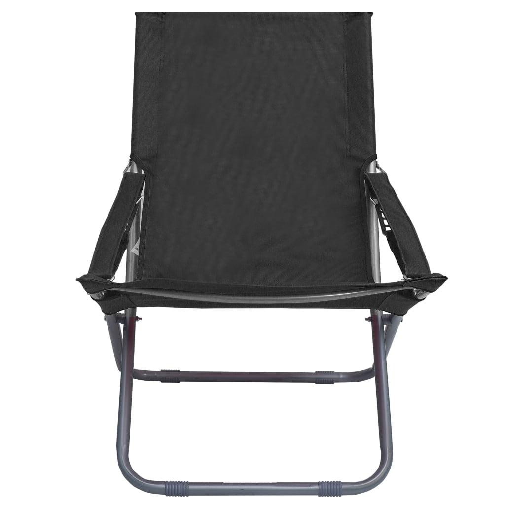 Maison Exclusive - Klappstühle, 2 Stück, Stoff, Schwarz