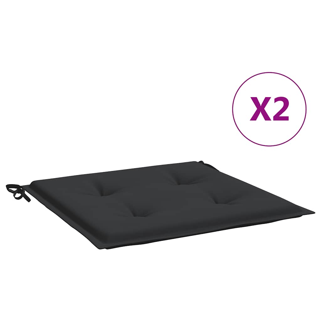 Maison Exclusive - Gartenstuhl-kissen 2 Stk. Schwarz 50x50x3 Cm O