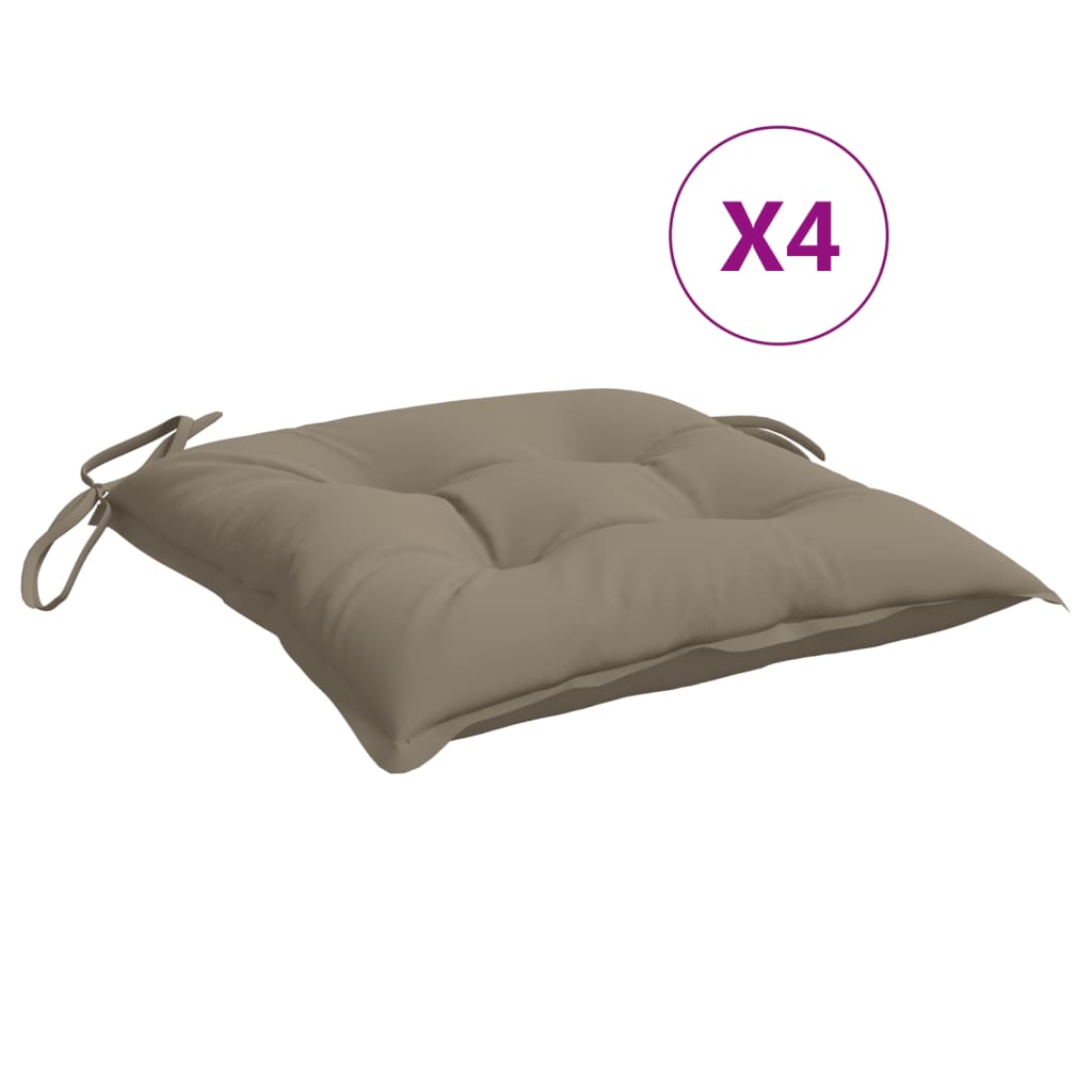 Maison Exclusive - Stuhlkissen 4 Stk. Taupe 40x40x7 Cm Oxford-gew
