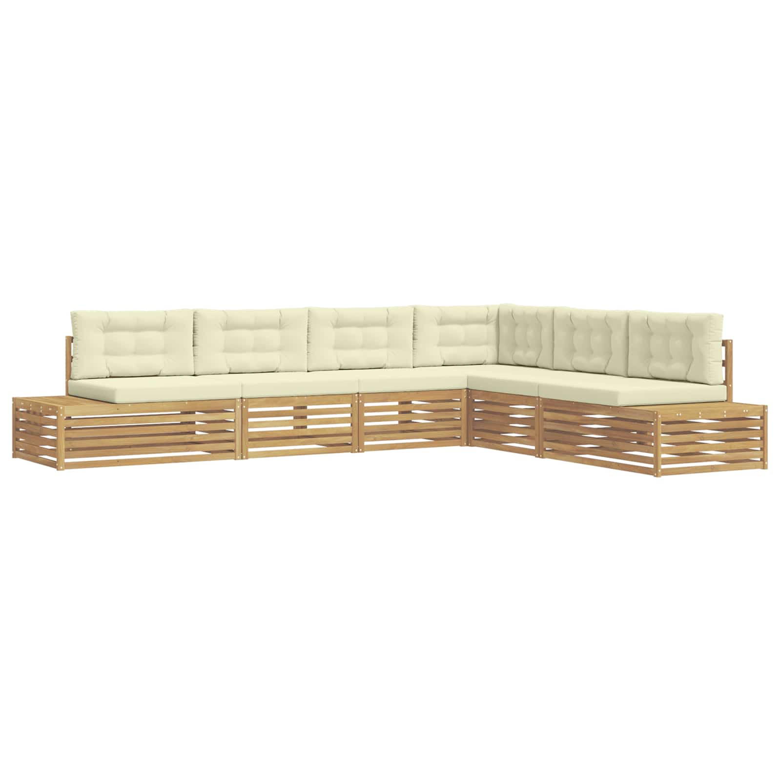 Maison Exclusive - 7 Stk. Outdoor-sofagarnitur Weiß