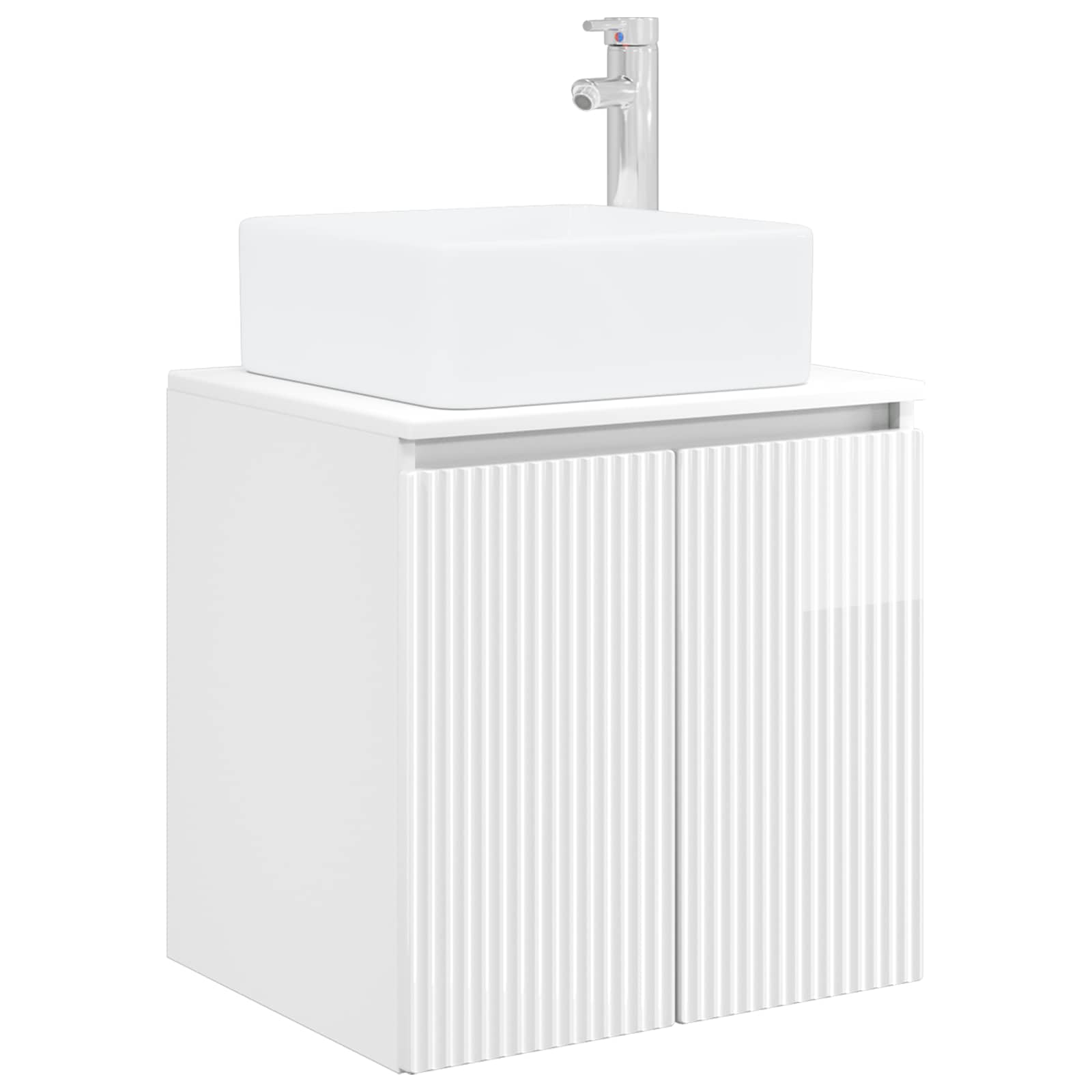 Maison Exclusive - Wandmontierte Waschtisch Hochglanz Weiß 53 X 3