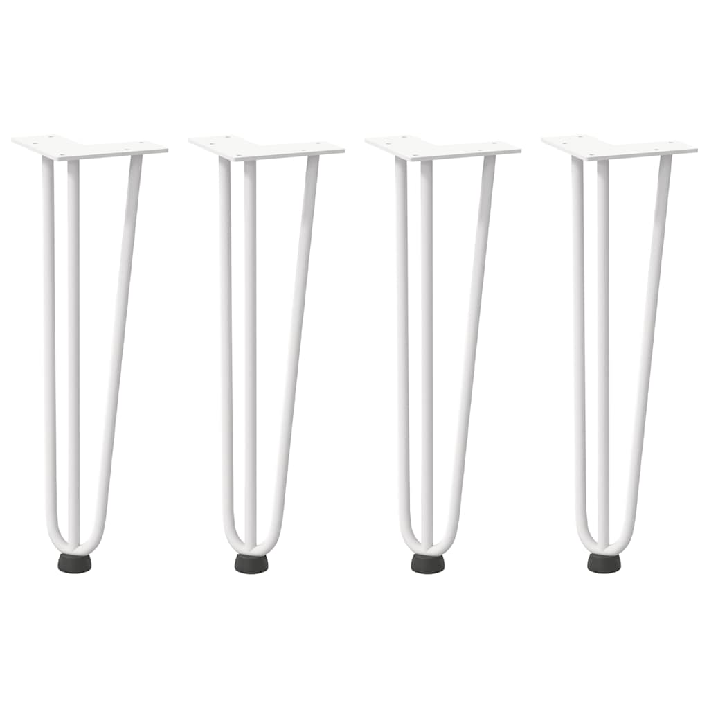 Maison Exclusive - Haarnadelbeine Für Couchtisch 4 Stk. Weiß 42 C