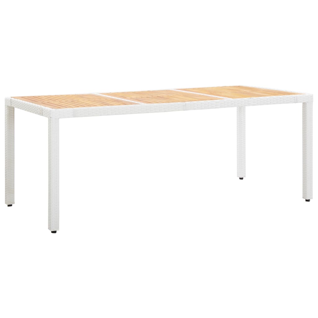 Maison Exclusive - 9-tlg. Garten-essgruppe Poly Rattan Weiß