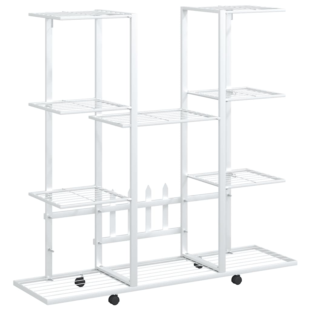 Maison Exclusive - Blumenständer Mit Rollen 94,5x24,5x91,5 Cm Wei