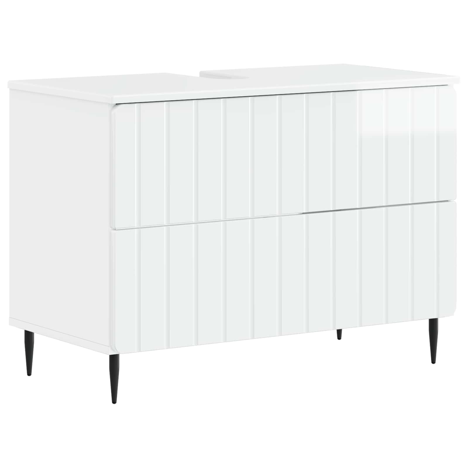 Maison Exclusive - Waschbeckenschrank Zwolle Hochglanz Weiß 82 X