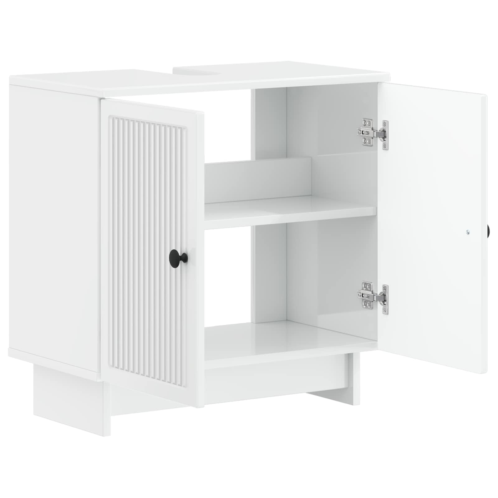 Maison Exclusive - Waschbeckenschrank Ede Hochglanz Weiß 59,5 X 3