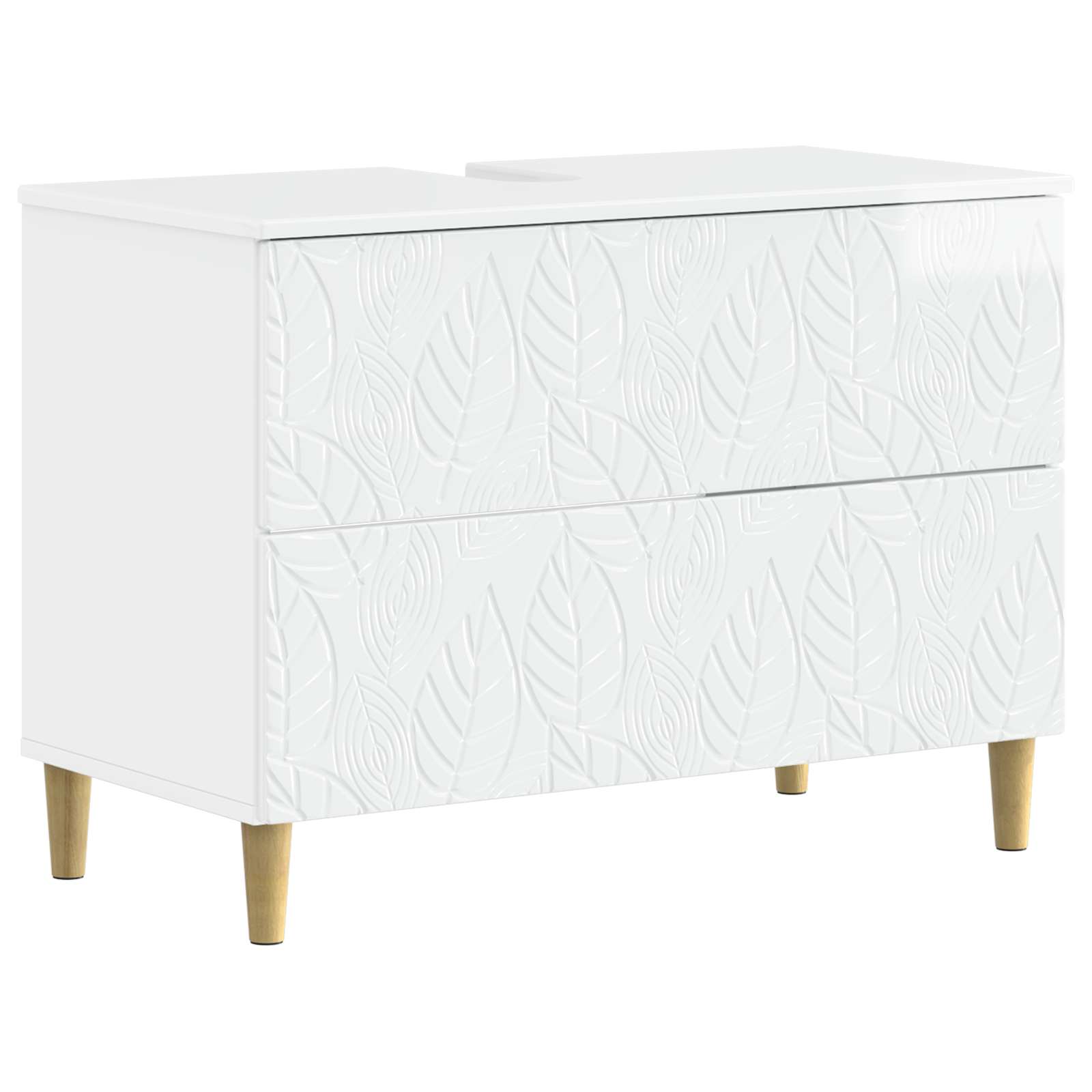 Maison Exclusive - Waschbeckenschrank Delft Hochglanz Weiß 82 X 4