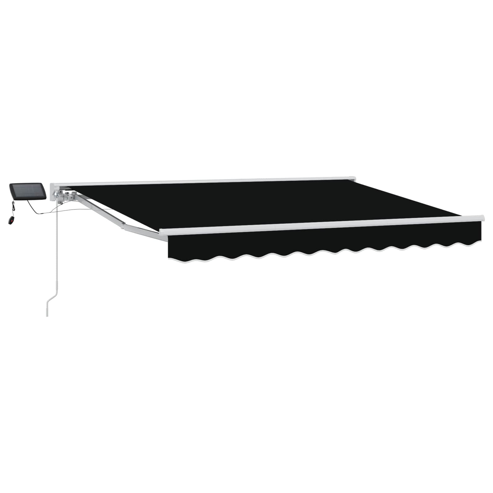 Maison Exclusive - Manueller Markisenrahmen Mit Leds Schwarz Und