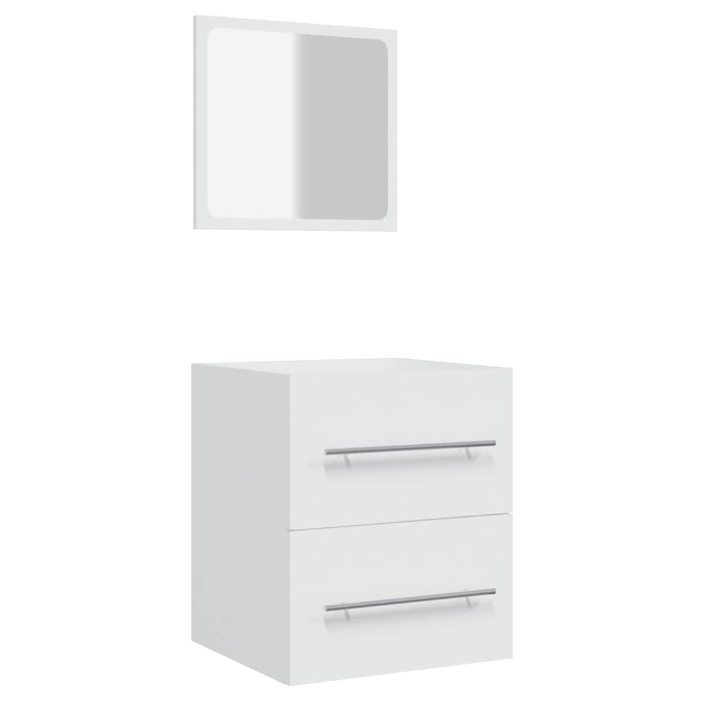 Maison Exclusive - Badschrank Mit Spiegel Weiß 41x38,5x48 Cm
