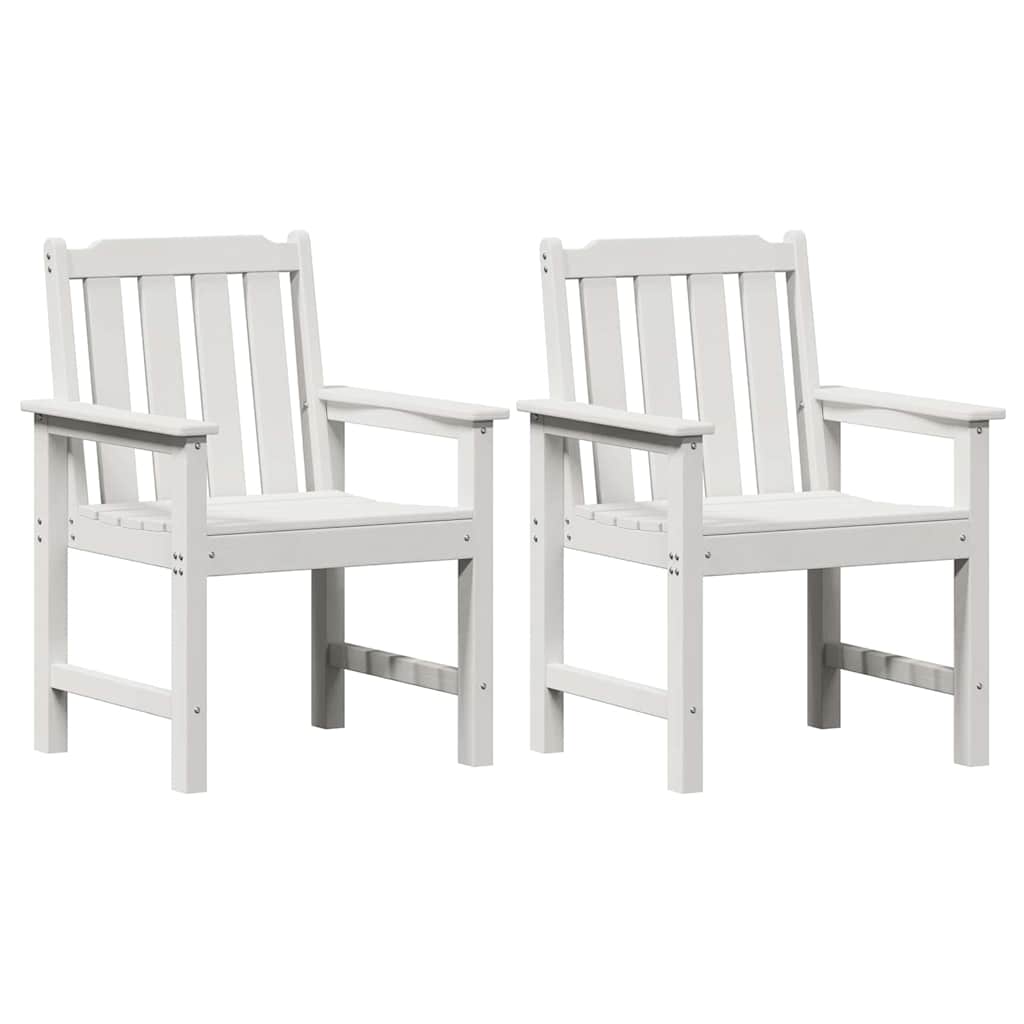 Maison Exclusive - Garten-esszimmerstuhl 2 Stk. Weiß Hdpe