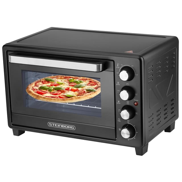 Steinborg SB-3013 Backofen mit Umluft 35 Liter 1600 Watt Schwarz