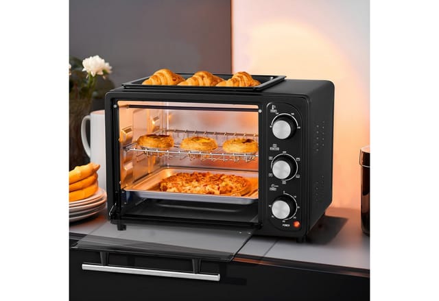 Steinborg SB-3001 3in1 Minibackofen mit Umluft 20 Liter 1300 Watt Schwarz