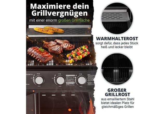 Juskys BBQ Gasgrill Louisiana 3 Brenner