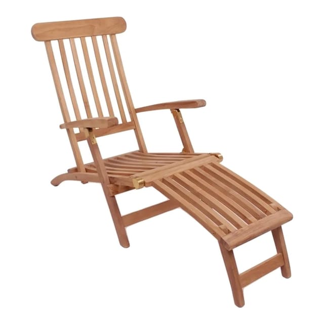 ebuy24 Alkas Liegestuhl Teakholz Massiv