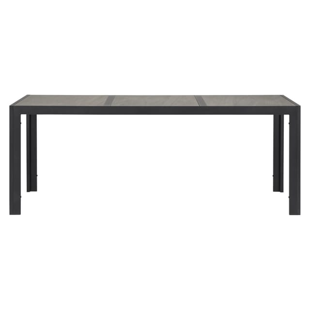 ebuy24 Komma Gartentisch 195 x 90 cm Schwarz und Grau