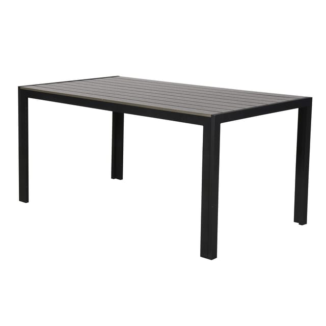 ebuy24 Cirl Gartentisch 150 cm Schwarz Grau