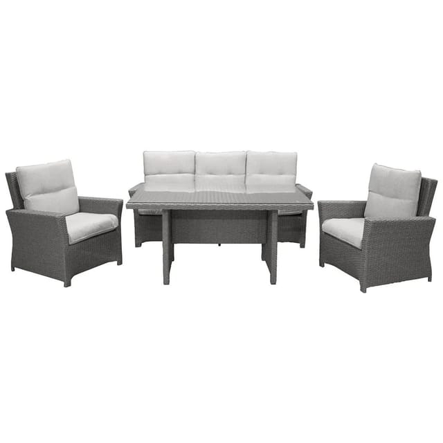 ebuy24 Brentwood Gartenset 4 Teile Grau