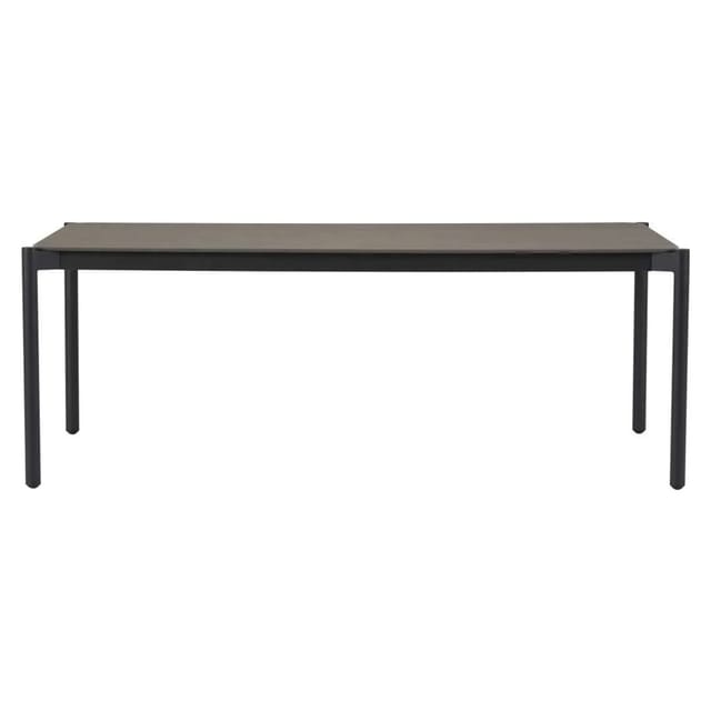 ebuy24 Bo Gartentisch 104x204cm Schwarz Grau Stein Dekor