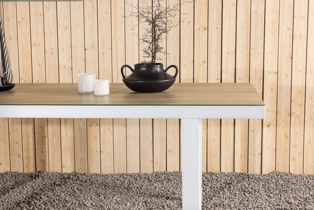 ebuy24 Merlo Gartentisch 90x200cm Weiß