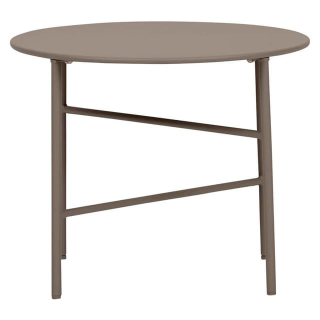 ebuy24 Pesetos Gartentisch Beistelltisch Ø50cm H40cm Nussbaum Dekor