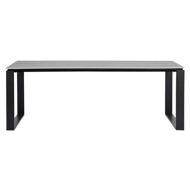 ebuy24 Martinus Gartentisch 100x210cm Schwarz Grau