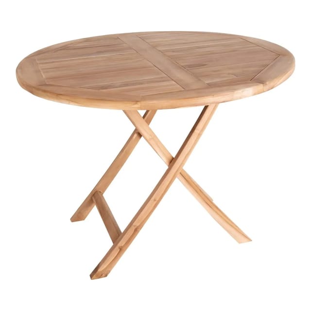 ebuy24 Oline Gartentisch Ø100 cm Teakholz Massiv
