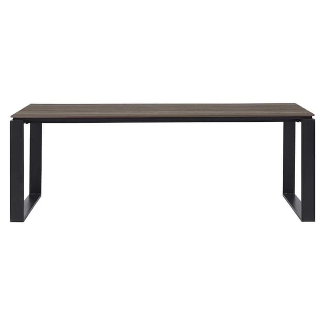 ebuy24 Martinus Gartentisch 100x210cm Schwarz Braun