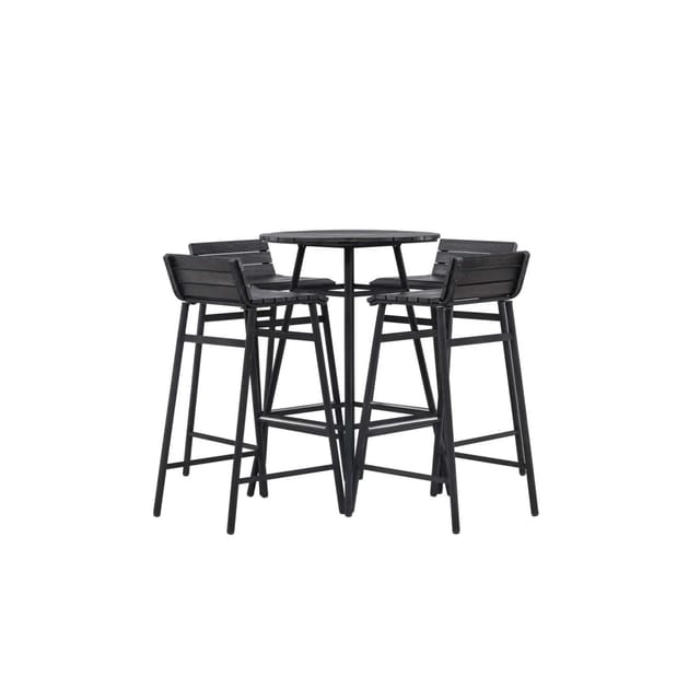 ebuy24 Mexico Lounge-Set 5 Teile Schwarz