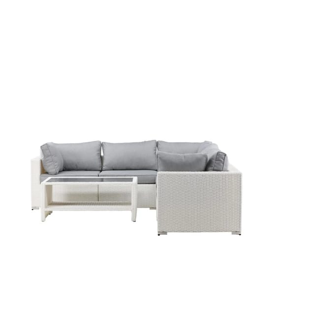 ebuy24 Amazon Loungeset 2 Teile Grau Weiß