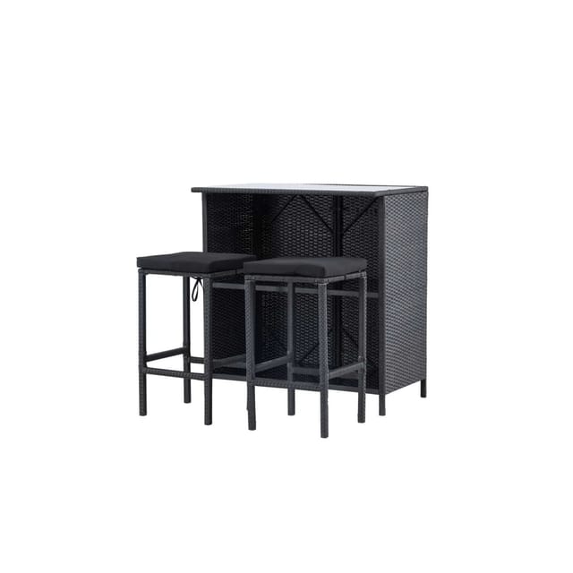 ebuy24 Knock Lounge-Set 3 Teile Schwarz