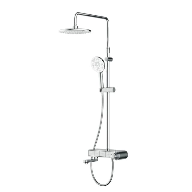 AM.PM Duschsystem X-Joy S mit Thermostat Duscharmatur Brausearmatur Regendusche Duschset F07XB300 Chrom