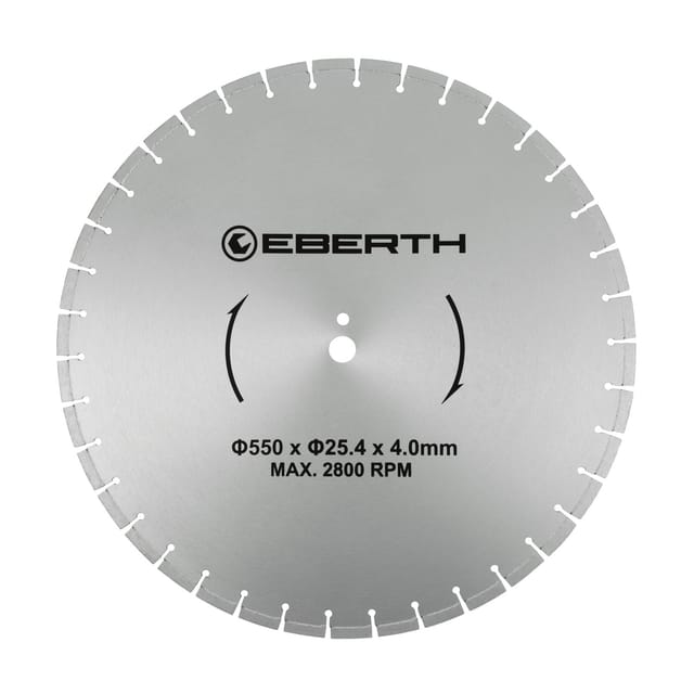 EBERTH Diamanttrennscheibe mit 550mm Durchmesser 25,4mm Bohrung 4,0mm Stärke