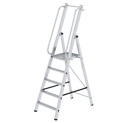 MUNK ML Bauleiter Aluminium-Stufenstehleiter 5 Stufen