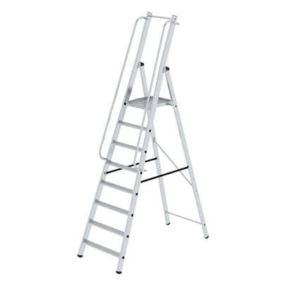 MUNK ML Bauleiter Aluminium-Stufenstehleiter 8 Stufen