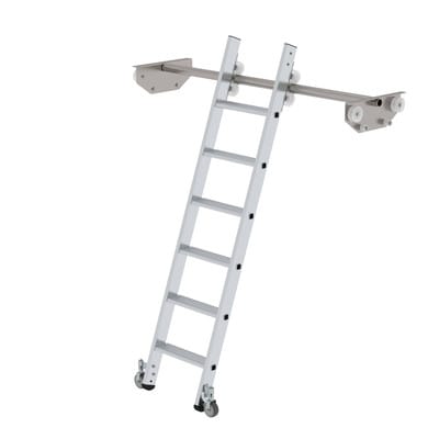 MUNK Aluminium-Regalleiter für Doppelregal 6 Stufen