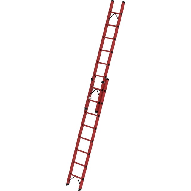 MUNK Vollkunststoff Sprossen-Schiebeleiter 2x8 Sprossen